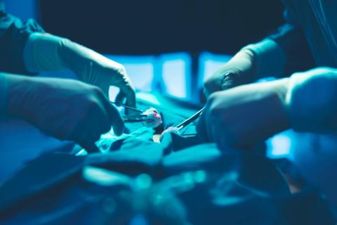 surgical team performing an operation